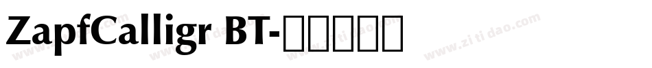 ZapfCalligr BT字体转换